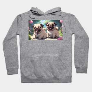 A Pair of smiling pugs Hoodie